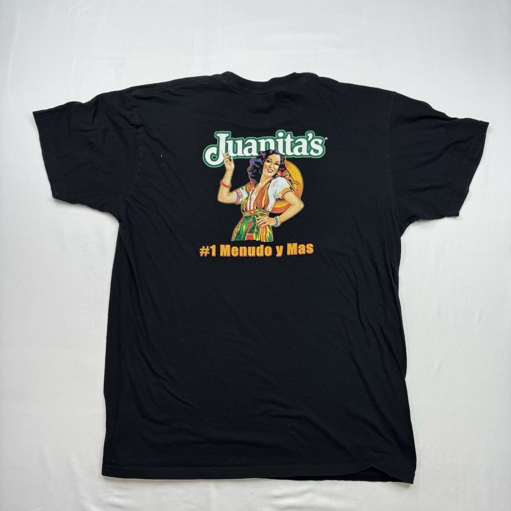 Juanita's #1 Menudo y Mas Hispanic Women‎ Tee Mens L Black Alstyle Ultimate Girl